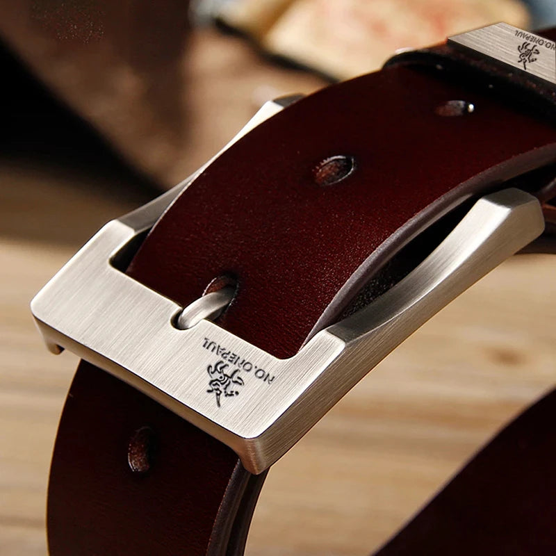 Classic Buckle Leather Everyday Belt